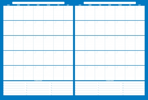 erasable write on wipe off large two months wall calendar with dry calendar write in